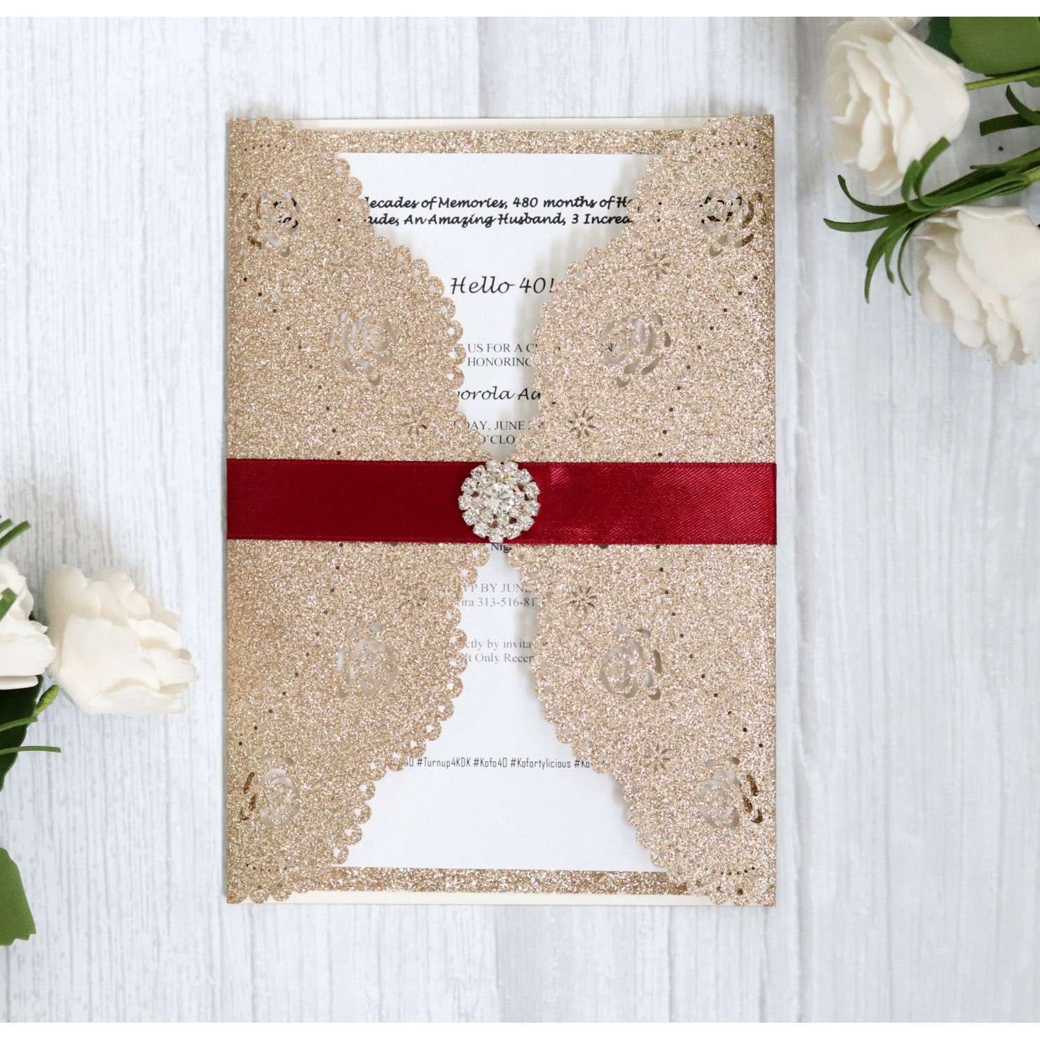 Elegant Invitation Card Laser Cut Paper  Holiday Greeting Card Wedding Invitation